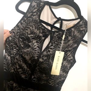 Kate Kasin S black lace dress NEW